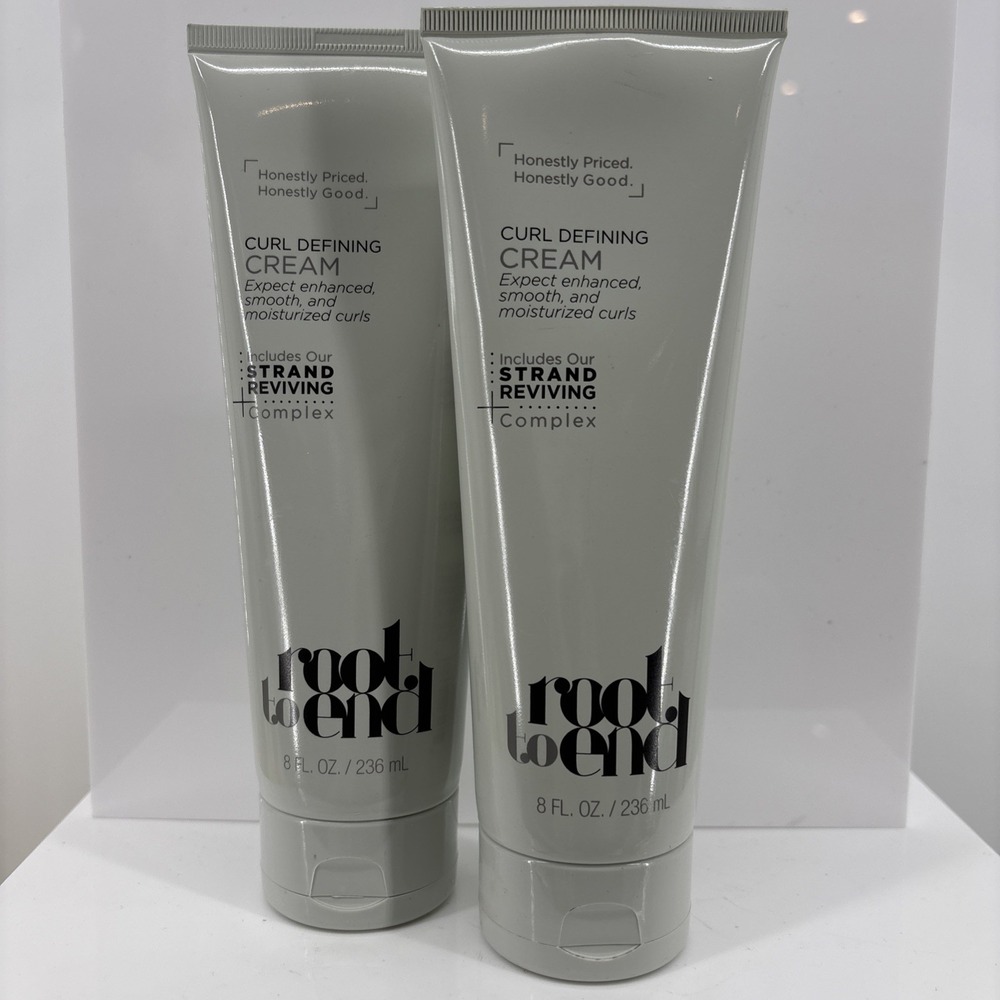 Root To End Curl Defining Cream 8 oz w/ Strand Reviving Complex Lot Of 2 NEW